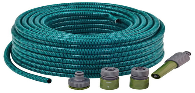 30m Hose Pipe + 4 Connectors